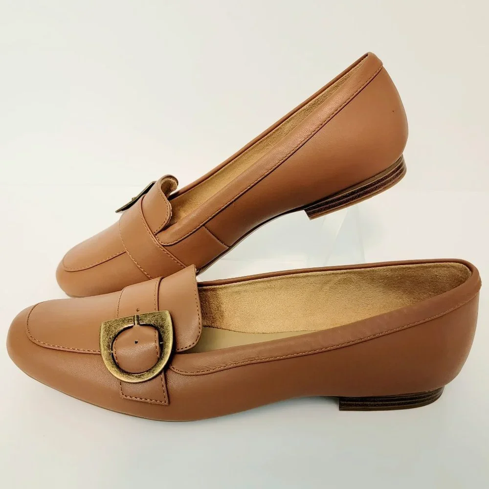 Naturalizer Size 10 M Kayden Moc Slip-On Flat Loafer English Tea Tan NWOB $89 - Picture 2 of 10